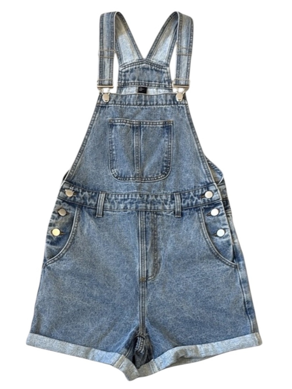 Denim Overall Shorts Romper XS Blue Bib Dungaree Festival Summer